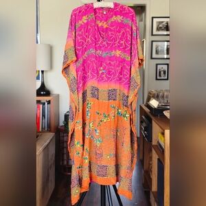 Sunchild Silk Embroidered Kaftan Dress